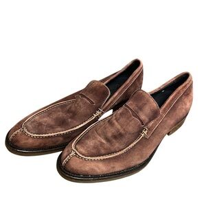 Donald J. Pliner Brown Suede Loafers